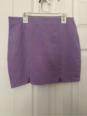 Must Have Lavender Mini Skirt - Straight Silhouette